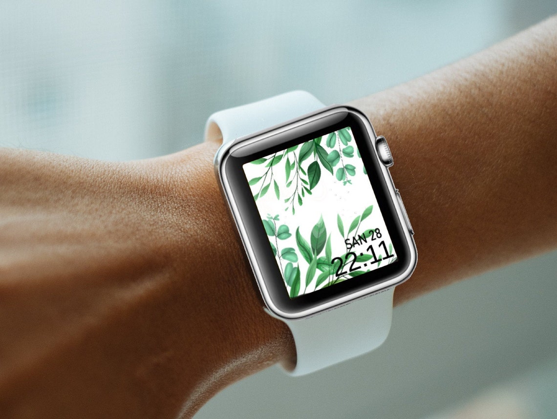 Apple Watch Wallpaper With Eucalyptus Apple Watch Greenery Design Apple