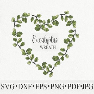 Moldura de coração para cartão de dia dos namorados svg moldura aquarela floral png 300 dpi clipart de casamento folhas de moldura de eucalipto