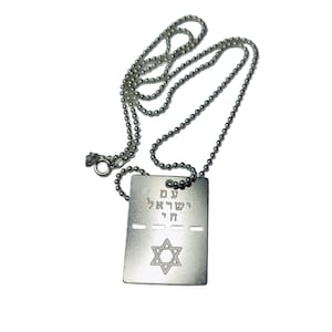 Am israel Chai Dog Tag 7 Oktober judaica israel Passahfest Batmizvah Barmitzva Sterling Silber