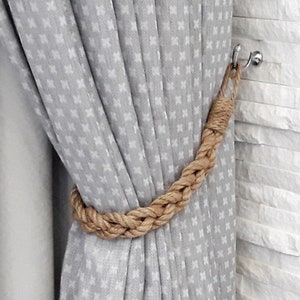 Curtain Tie Back..nautical Decor..carrick Bend Knot..jute - Etsy Canada