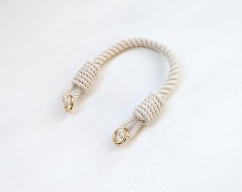 Cotton Rope Bag Handle with Metal Carabiners