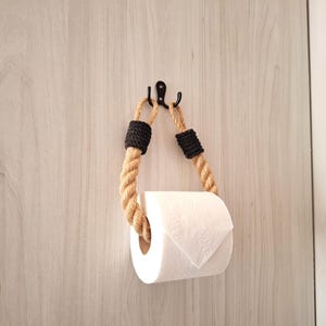 Jute Rope Toilet Paper Holder: Rustic Bathroom Decor (20-Inch)
