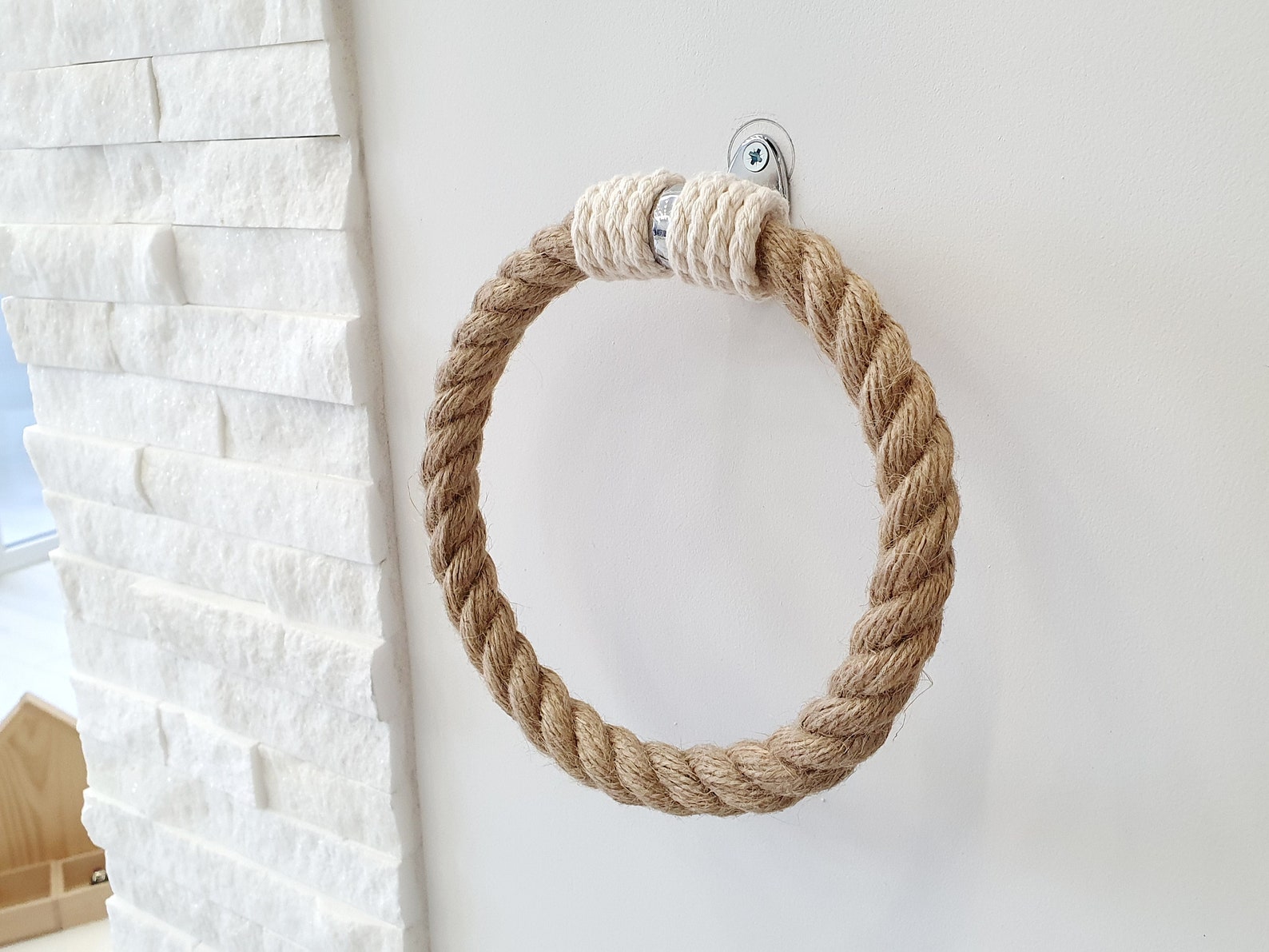 Round Towel Holder. Storage Bath Towel. Jute Rope. Natural Etsy
