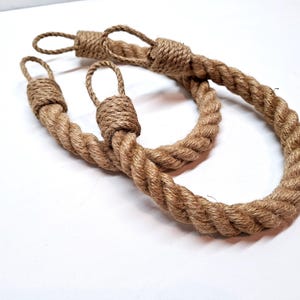 Curtain Tie-back. Nautical Style. Curtain Tie Back. Jute Rope – Rustic Natural Curtain Holder – Farmhouse Window Decor – Handmade Holdback