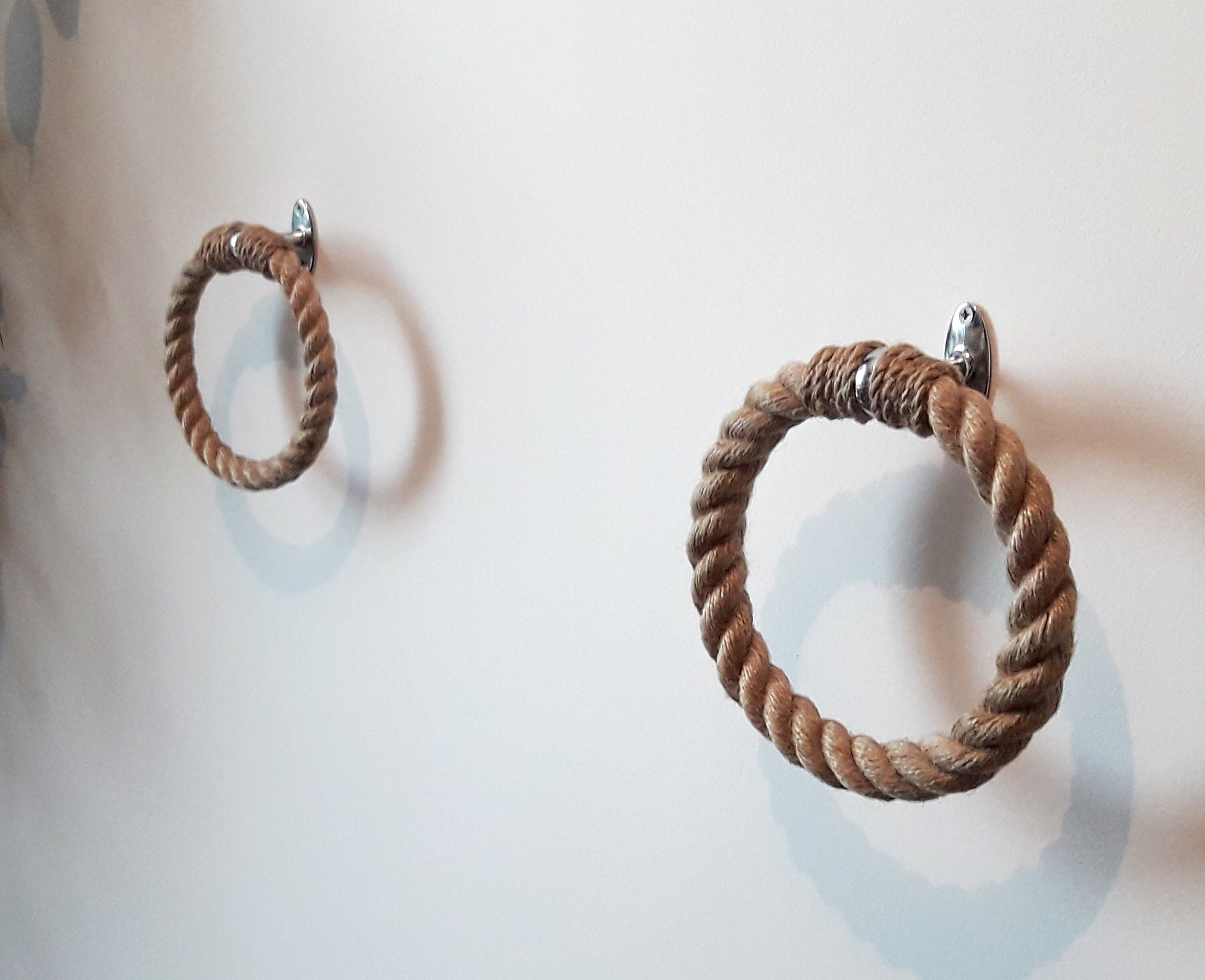 Set of 2 Round Towel Holders. Circle Towel Holders. Decor for Etsy