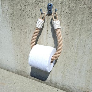 Handmade Jute Rope Toilet Paper Holder: Rustic Farmhouse Decor