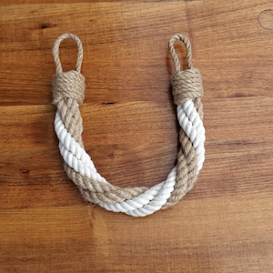 Tie Jute Cotton Rope. Curtain design. Rustic curtains. Rustic tie. Curtain Tiebacks.