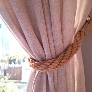 Jute Rope Curtain Tiebacks – Eco-Friendly Rustic & Boho Curtain Holders for Home Decor