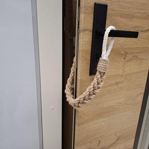 Braided Jute Rope Door Stopper: Rustic Boho Home Decor