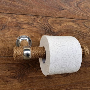 Toilet Paper Holder. Bathroom Eco-friendly Style. Jute Rope Nautical Decor.Toilet Roll Holder. for bathroom..