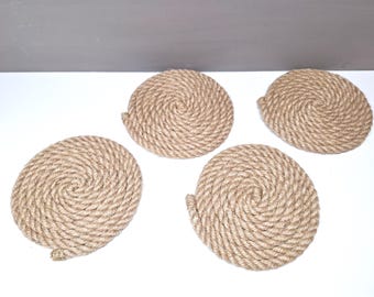 Jute Plant Pot Mat: Eco-Friendly Boho Decor (6.2")