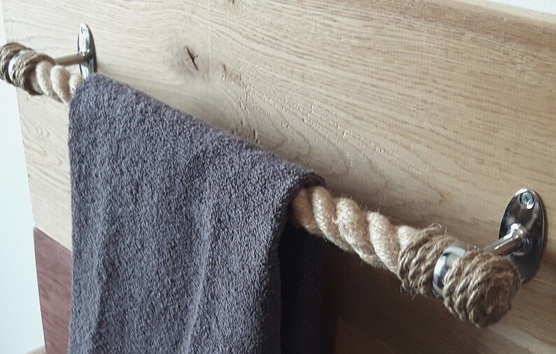 Storage Towels..Bath Towel Holder..Jute Rope..Nautical Decor Etsy