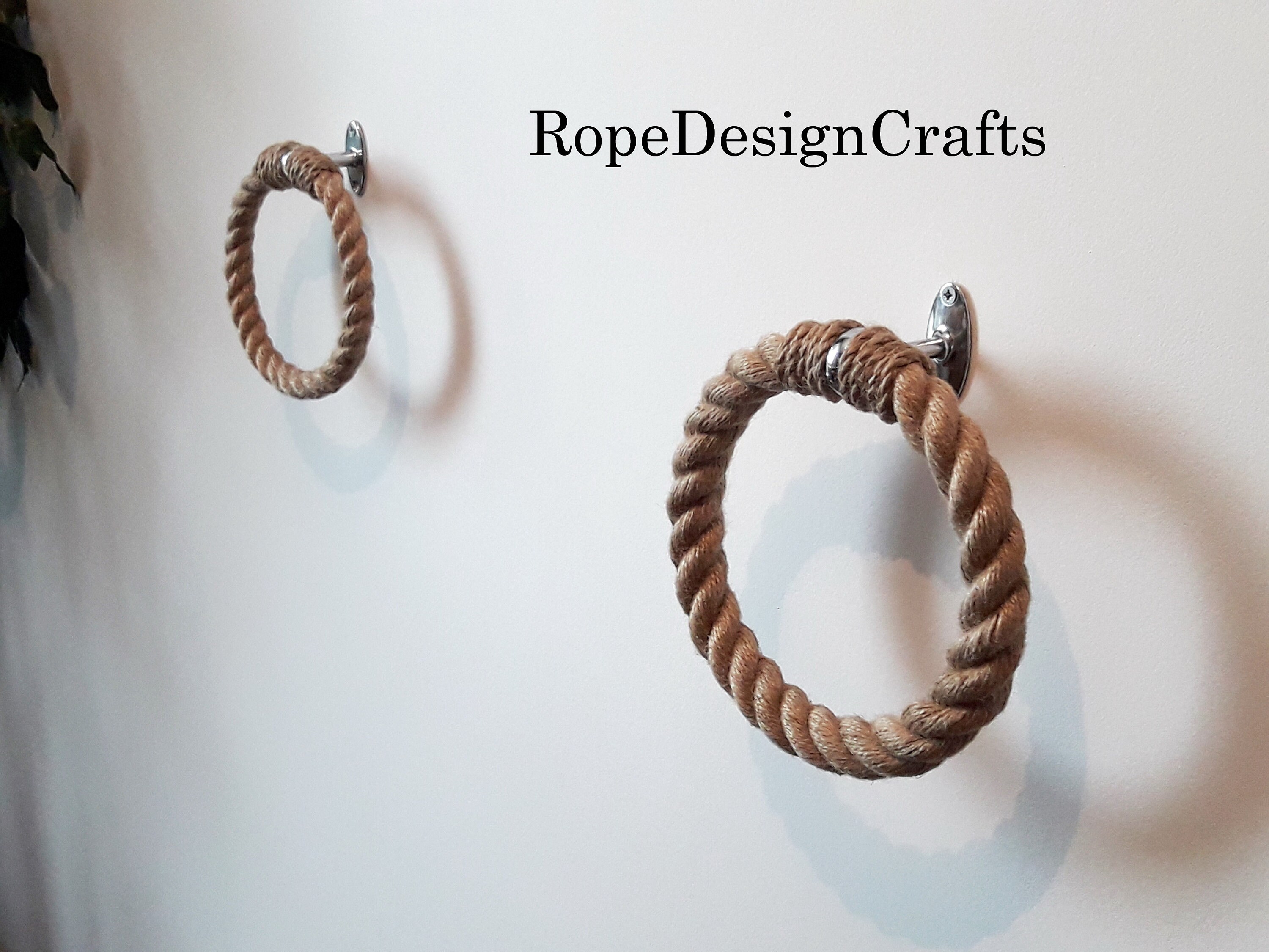 Set of 2 Round Towel Holders. Circle Towel Holders. Decor for Etsy