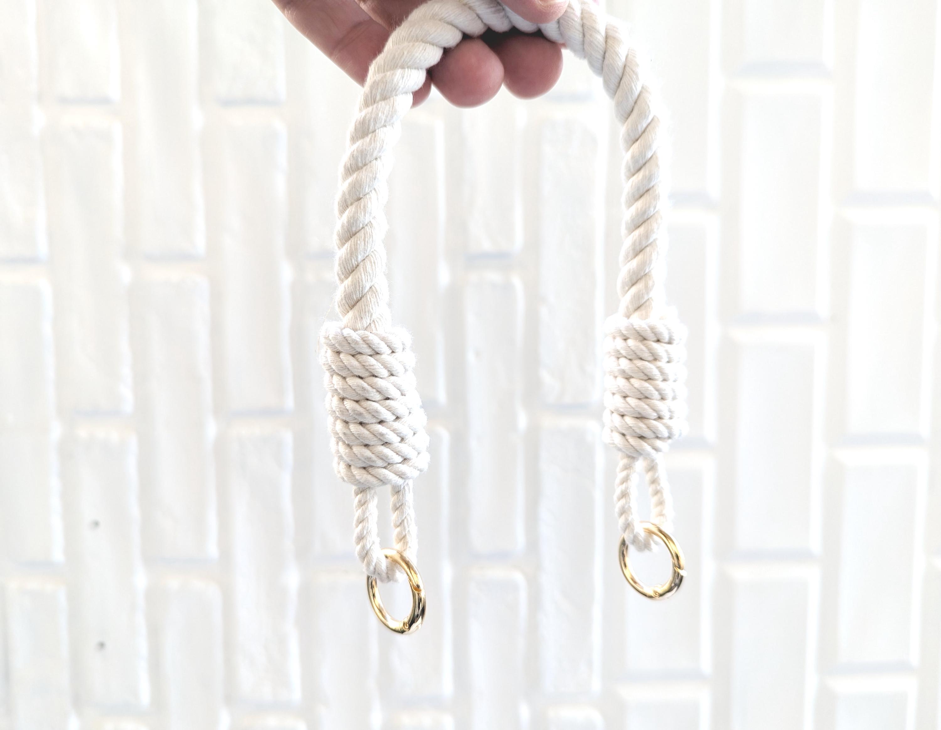 Basta Rope Handle Cotton Rope Bag Handle With Metal Carabiners - Etsy