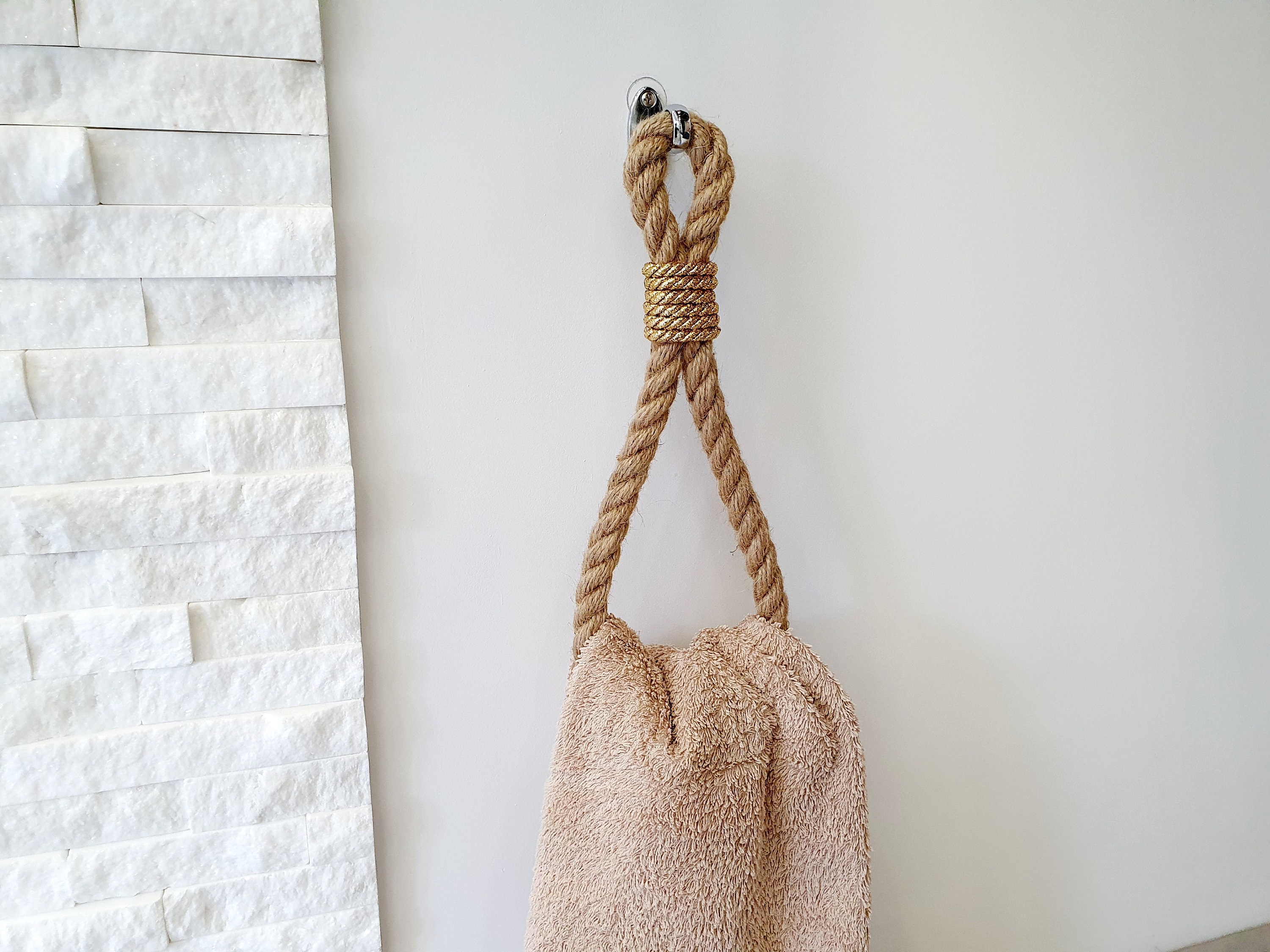 Jute Towel Holder. Decor for Bathroom or Kitchen. Jute Rope Etsy UK