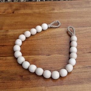Curtain Tie Backs. Jute Rope Curtain Tiebacks . Round Wooden Beads. Home Design. Window Decoration