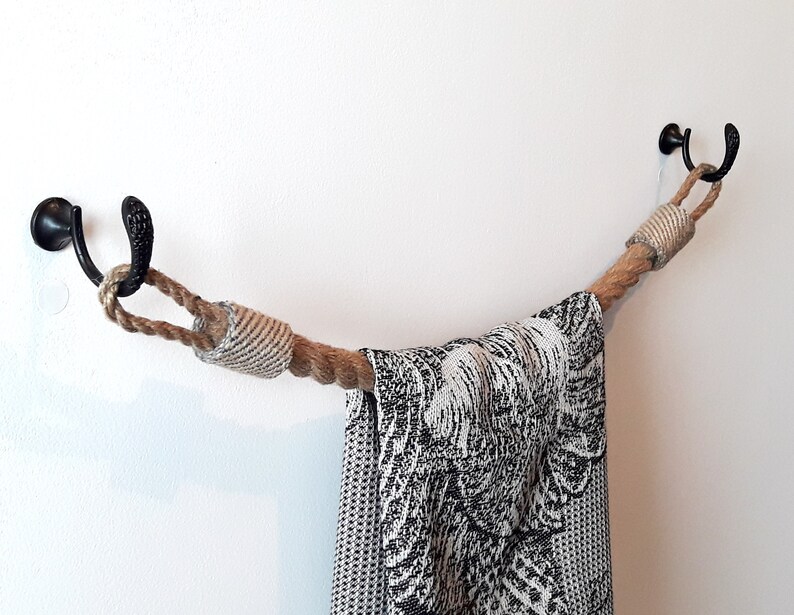 Neu Handtuchhalter Seil Handtuchhalter Jute Seil Rustikale Dekor