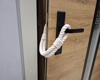 White Cotton Rope Door Stop: Minimalist Nautical Decor