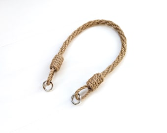 Jute Rope Bag Handle with Metal Carabiners