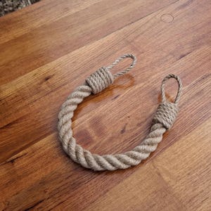 Handmade Jute Rope Curtain Tieback: Nautical Shabby Chic Decor