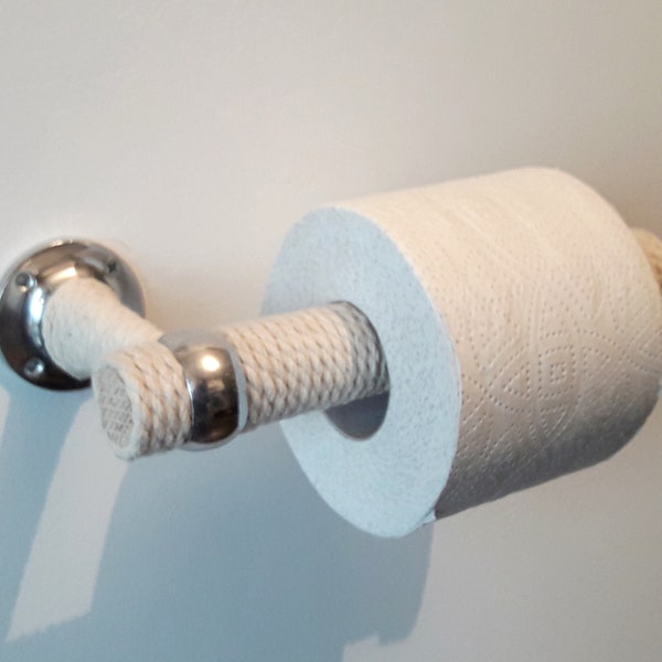 Toilet Paper Holder.Towel Holder.Cotton Rope Nautical Decor.Bathroom Eco-friendly Style.