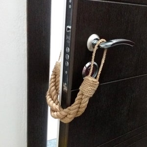 Door Stopper. Door Protection Jute Rope. Animal Stopper. Stop Doors Child Protection.