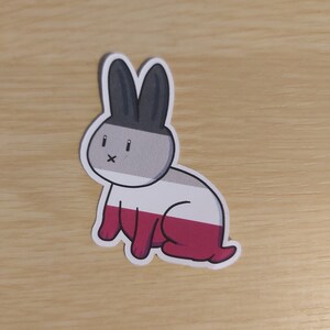 Asexual Bunny Pride | Autocollant en papier