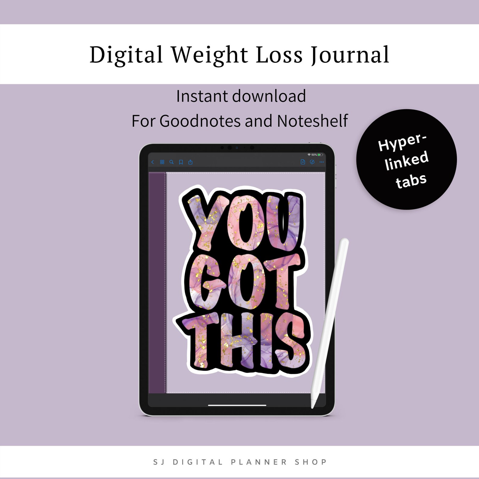 Digital Weight Loss Journal and Workout Tracker Goodnotes Etsy