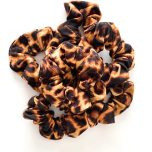 Classic Cheetah Scrunchie | Animal Print Hair Accessories | Hair Scrunchy | Hair Tie | Gentle Hair Elastic | Hair Accessory | VSCO
