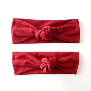 Terracotta Knot | Terracotta Double Brushed Poly | Matching Headwrap | Matching Headband | Top Knot | Sister Sets | Fall Hair Accessories