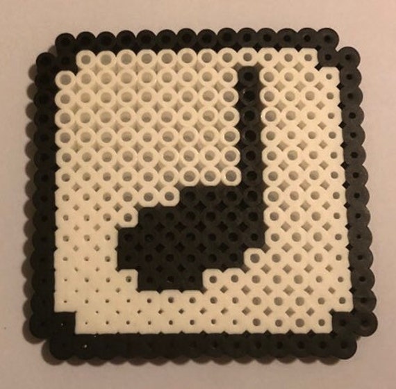 Nintendo Perler Bead 8-bit Pixel Art of a Music Note Block From