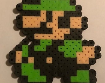 Nintendo Perler kraal 8-bit pixel art Luigi van Super Mario Bros 3