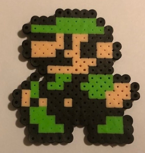 Nintendo Perler 8-bit Pixel Art Luigi Mario - Etsy