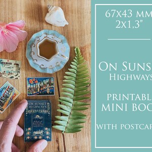 Mini BJD doll book On Sunset Highways printable Digital Download