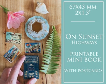 Mini BJD doll book On Sunset Highways printable Digital Download