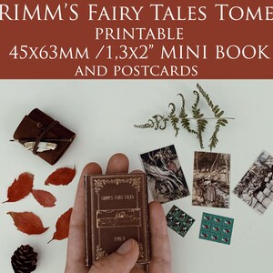 Grimm&#39;s Fairy Tales Tome II Mini BJD doll book printable download, dollhouse props