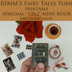 Grimm&#39;s Fairy Tales Tome I Mini BJD doll book printable download, dollhouse props