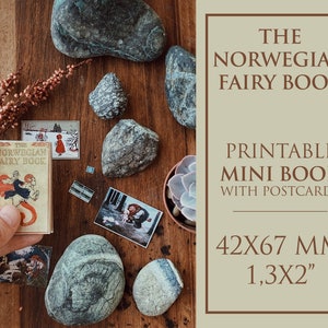 The Norwegian Fairy Book Mini BJD doll book printable Digital Download, dollhouse props