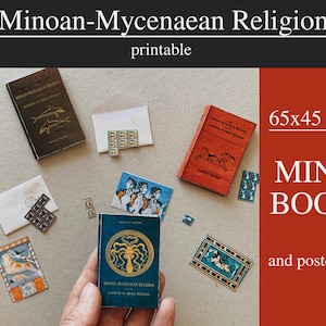 Minoan-Mycenaean Religion Mini BJD doll printable Digital Download, dollhouse prop