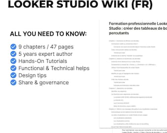 Looker Studio: formación, consejos, tutoriales y wiki en francés (PDF y Notion)