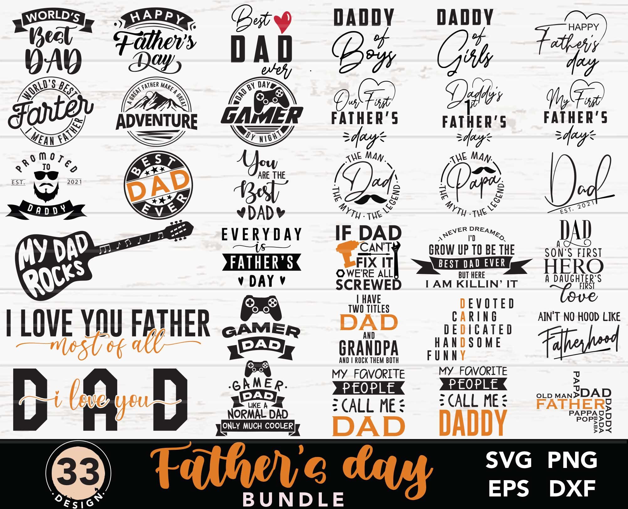 Father's Day Bundle Dad SVG Dad SVG Bundle Father's | Etsy