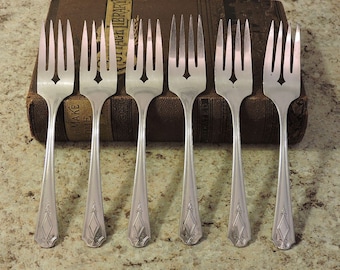Oxford A 1 Silver Plate Salad Forks Set Of 6
