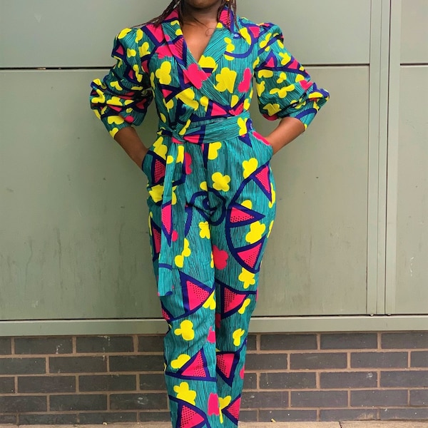 African Jumpsuit Women Etsy