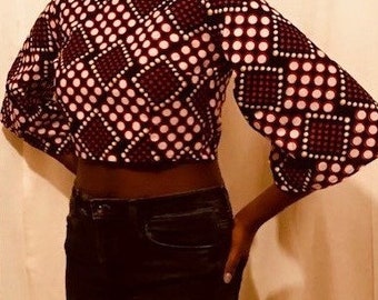 Redpal african print crop top