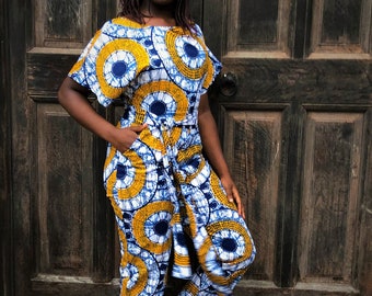 African print bright multi coloured Jumpsuit