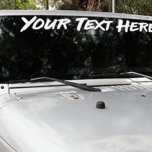 Custom Text Decal windshield banner sticker you pick size car truck window multi surface
