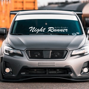 Night Runner Japanese Decal Sticker / JDM Stance Drift Racer Anime