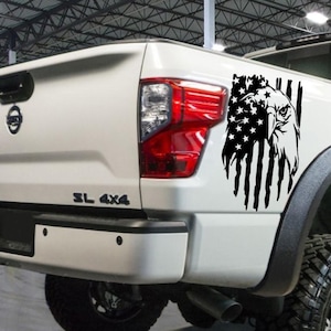 American Flag eagle distressed for car truck vinyl decal sticker window