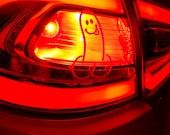 Autocollant Humour Pénis Rouge Pour Voiture - Pack De 4 Vinyle, Personnalisable, Effet Mat Ou Brillant