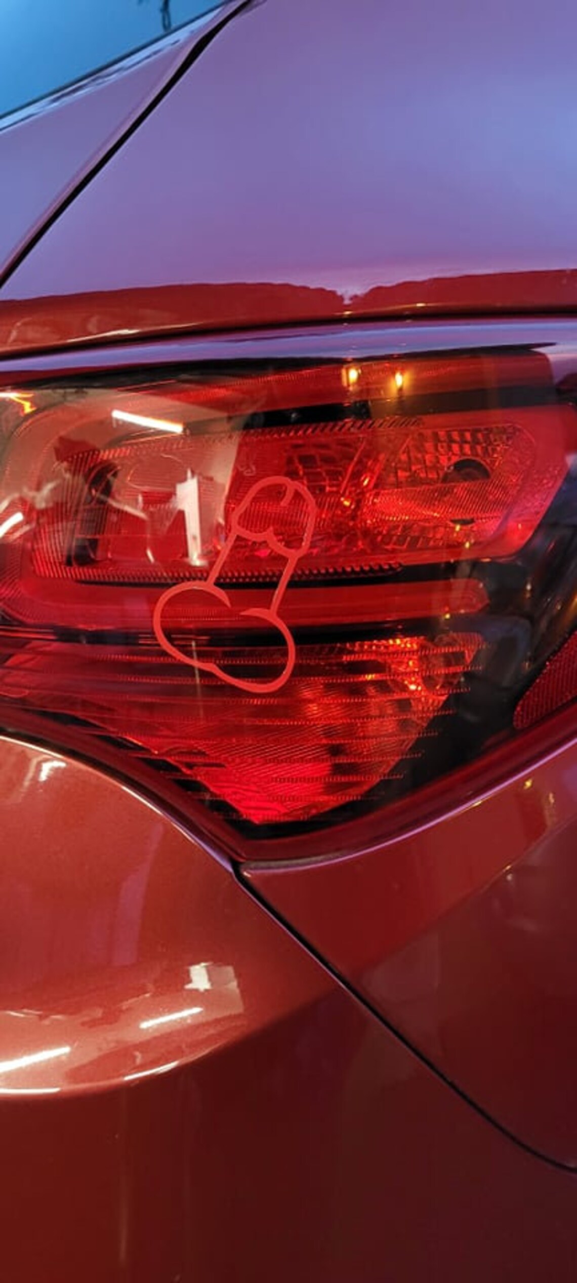 Funny Red Penis Brake Light Decal Gag Gift Sticker Boner Etsy